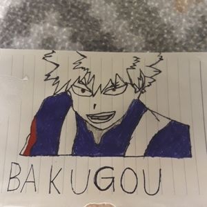 A drawing of a mha character